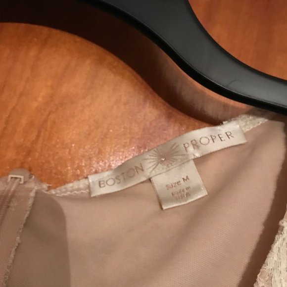 Boston Proper Cream Color Lace Dress - Picture 2 of 2